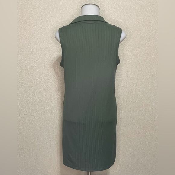Livi By Olivia Rae Olive Green Stretch Bodycon Dress Size L - Picture 5 of 5